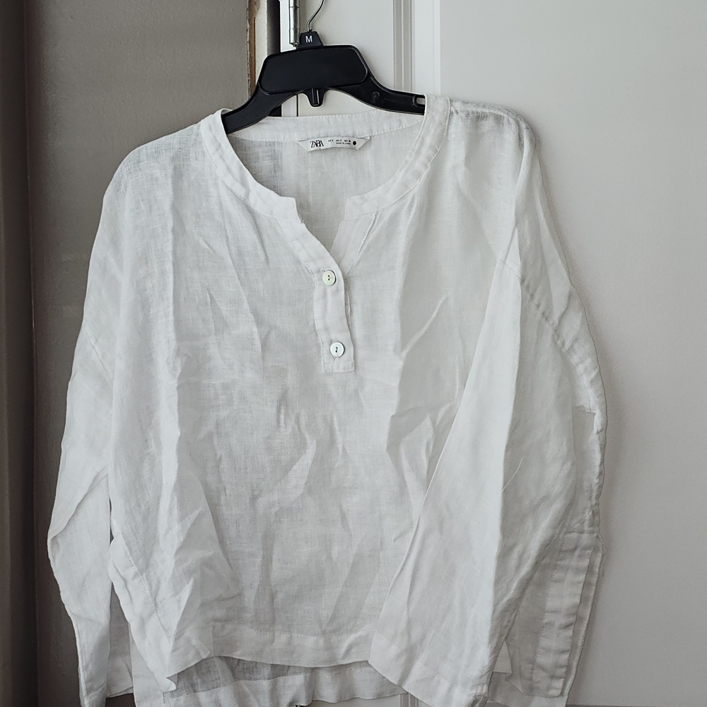 H&M White Long Sleeve Button Down Shirt